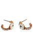 special golden hook crystal earrings