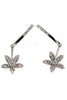pretty flower pendant crystal earrings