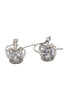 mini crown crystal necklace earrings set