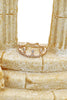 small crown rose gold mosaic crystal ring