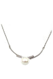 fashion pearl crystal necklace earrings set