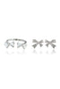 cute crystal bow ring earring set