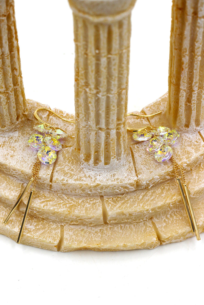 elegant tassel crystal earrings