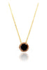 fashion gold four-claw crystal necklace