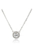 lady silver crystal pendant necklace