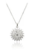 shiny silver earrings necklace crystal set
