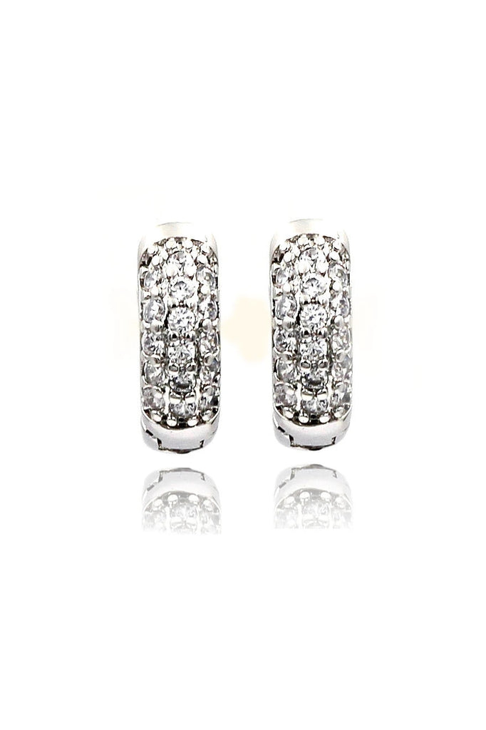 glittering crystal ring earring set