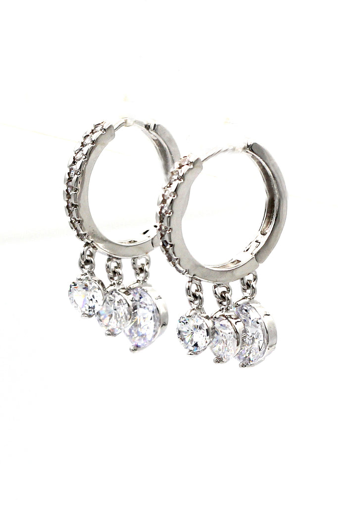 fashion shiny pendant crystal earrings
