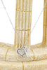 elegant heart necklace ring set
