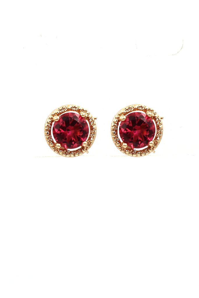 fashion red crystal bracelet earring set