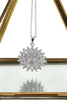 shiny silver earrings necklace crystal set