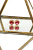 clover bracelets red crystal earrings set