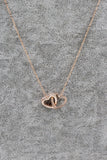double heart crystal necklace