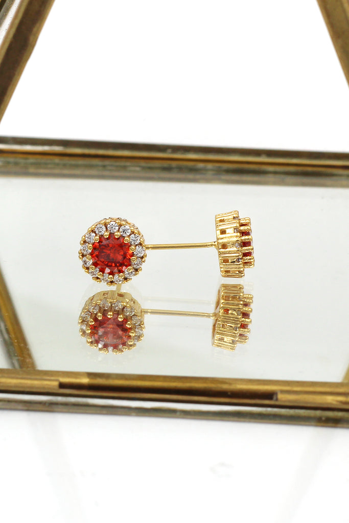 fashion gold shiny crystal earrings