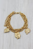 Fashion gold owl earrings bracelet set