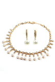 small pendant pearl necklace earring set