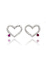 sweet heart crystal earrings necklace set