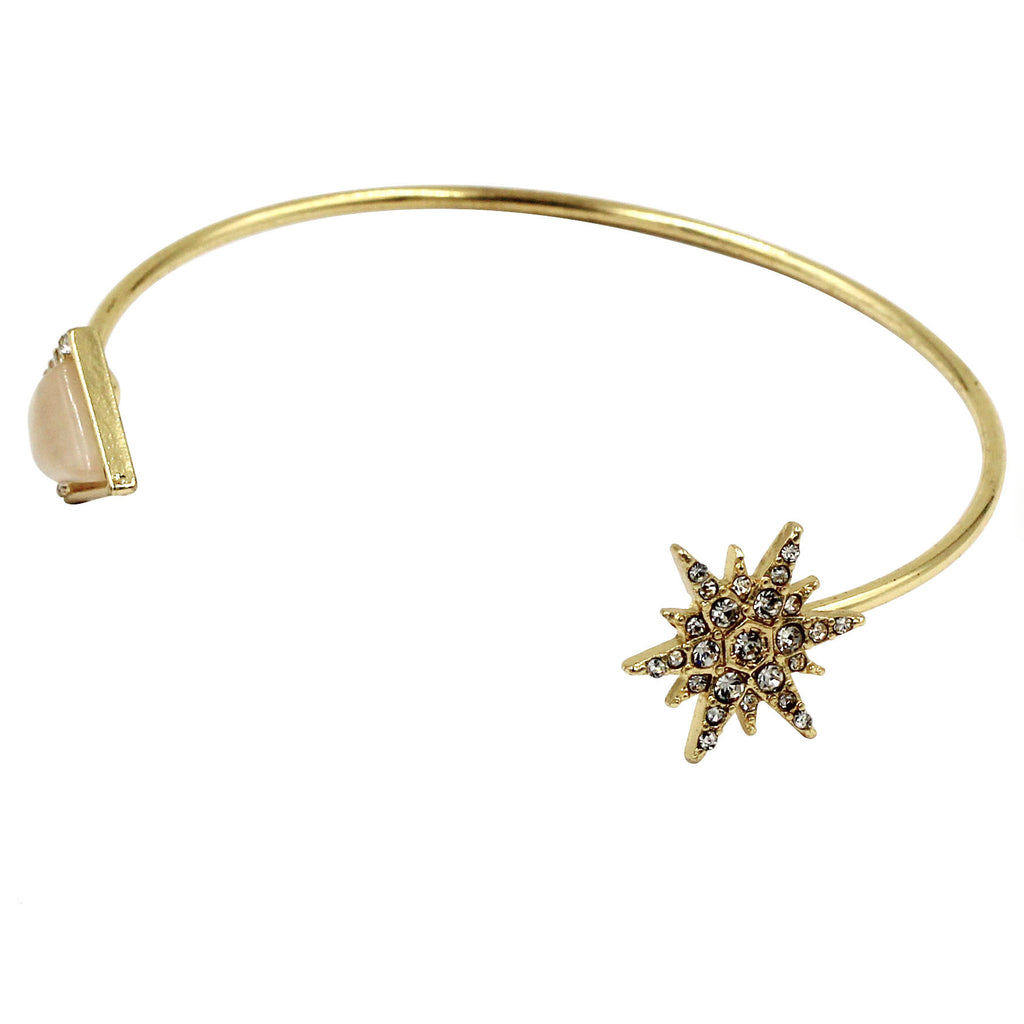 fashion inlaid crystal golden bracelet