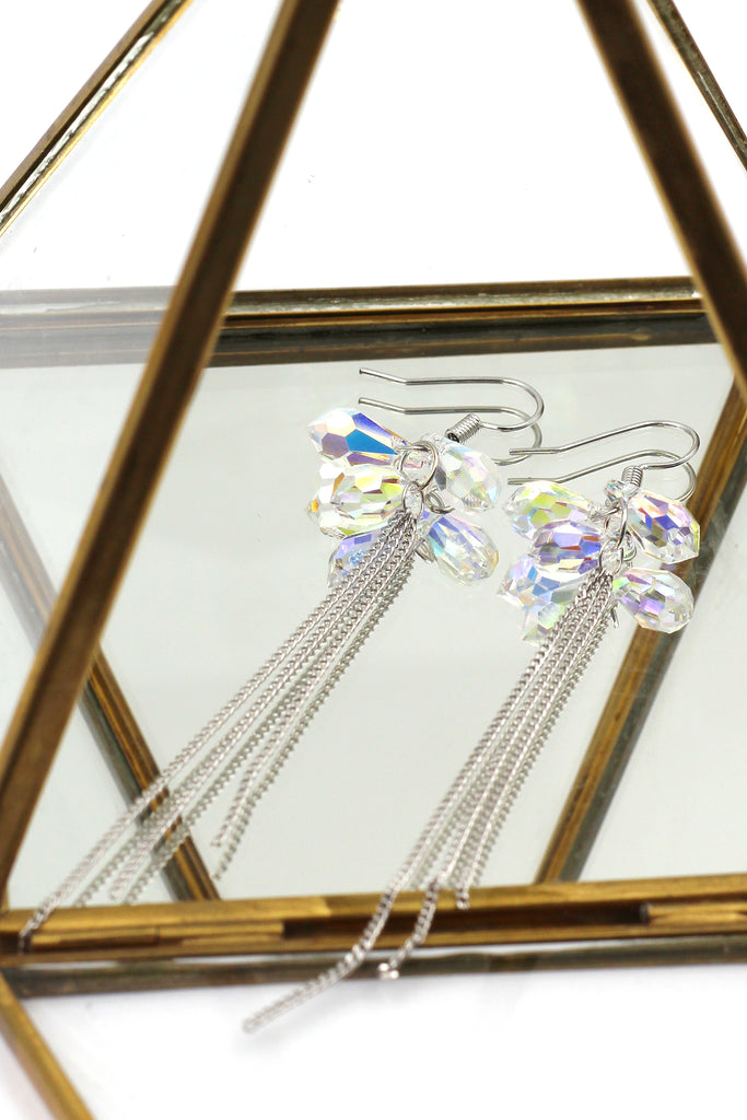 Fashion tassel crystal earrings