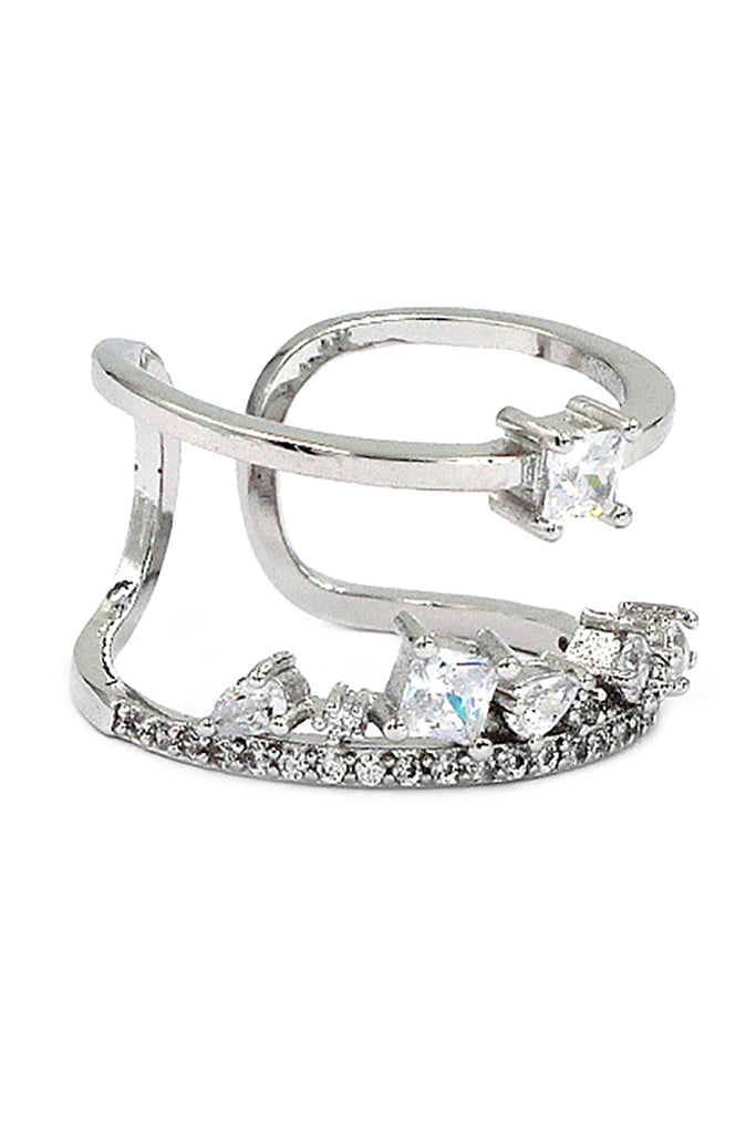 popular micro crystal silver ring