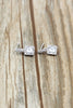 mini square crystal earrings
