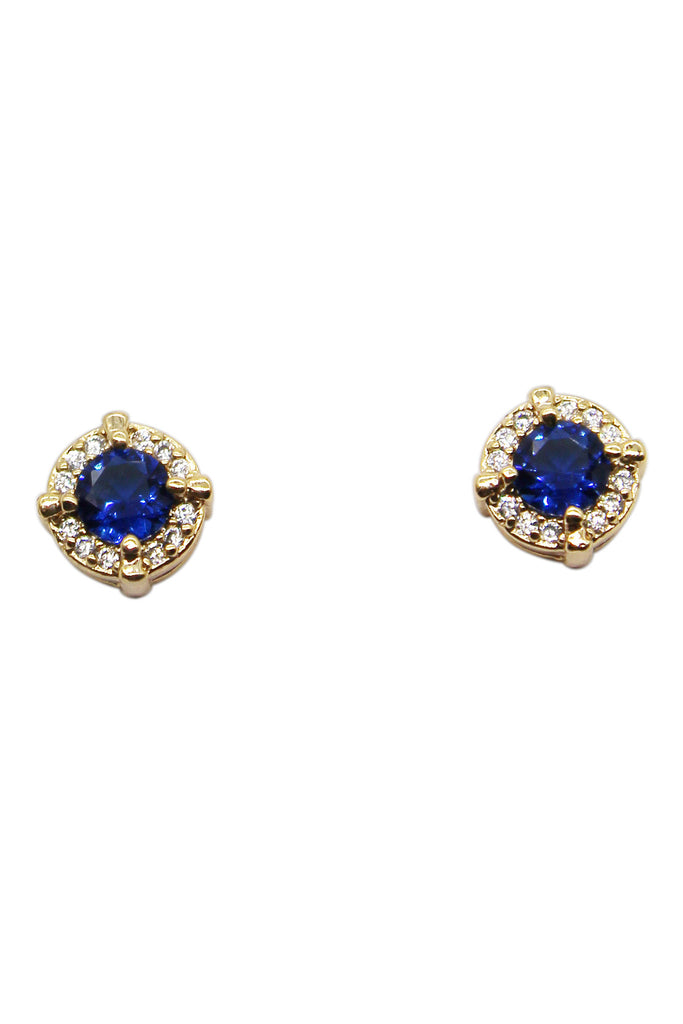 simple golden crystal earrings