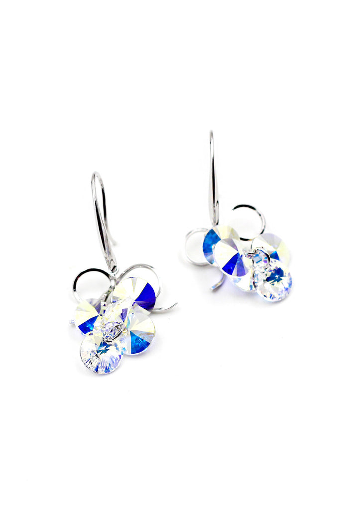 Lovely Silver shiny Crystal Earrings