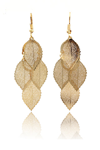 Elegant gold wings earrings