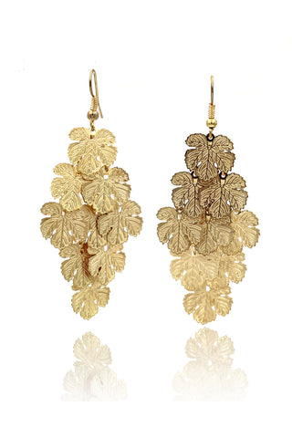 Elegant gold wings earrings