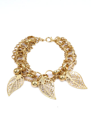 fashion leaf pendant bracelet