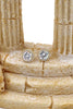 golden elegant pendant earrings necklace set
