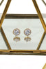 golden elegant pendant earrings necklace set
