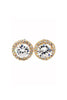 golden elegant pendant earrings necklace set