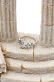 Leaves and flower small Crystal Ring