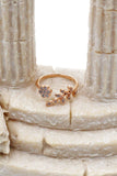 Leaves and flower small Crystal Ring