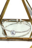 fashion silver shiny crystal bracelet earring set