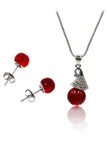 fashion wizard hat crystal earrings necklace set