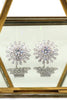shining crystal layer earrings