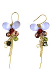 lovely butterfly pendant bead earrings