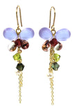 lovely butterfly pendant bead earrings