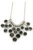 fashion pendant silver circle crystal necklace