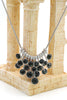 fashion pendant silver circle crystal necklace
