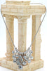 fashion pendant silver circle crystal necklace