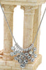 fashion pendant silver circle crystal necklace
