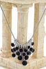 frosted metal ball trend necklace ring set