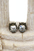 mini cute owl crystal earrings