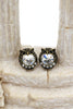 mini cute owl crystal earrings