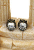 mini cute owl crystal earrings