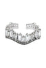 rectangular crystal ring earrings set