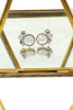 lovely crystal little feet earrings